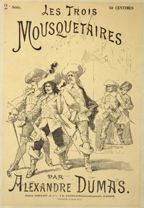 19世紀後半のアレクサンドル・デュマ・ペレ（1803-70）による三銃士の連載の表紙 作： French School
