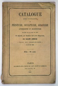 サロンデリフューズのカタログの表紙、1863 作： French School