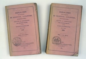 1868年にボウ夫妻に与えられた2つのフレンチサロンカタログの表紙 作： French School