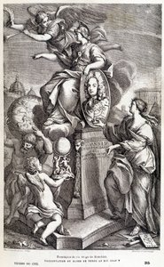ビアンキーニのヴィーナスに関する作品（1727年頃）の口絵-カミーユ・フラマリオン著「Les terres du ciel」（マルポン＆フラマリオン編、パリ）所収 作： French School
