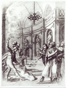 1643年に発行されたPierre Corneille（1606-84）によるPolyeucteの口絵 作： French School
