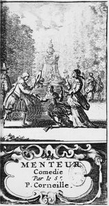 1664年にアムステルダムで公開されたピエールコルネイユ（1606-84）によるルメトゥールの口絵 作： French School