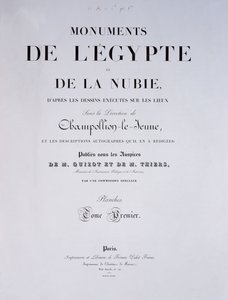 1835年にパリでFirmin-Didotによって出版された、アーティストによる記念碑の第1巻の前編 作： French School