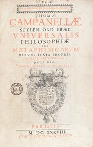 1638年にパリで出版されたTommaso Campanellaによる普遍的な哲学への口絵 作： French School