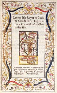 1531年のパリへのマルグリットドナバール（1492-1549）の進入についての本の口絵 作： French School