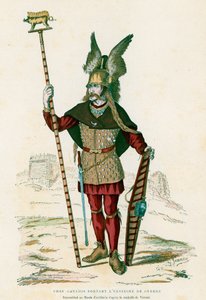 戦争の記章を運ぶガリアの首長 作： French School