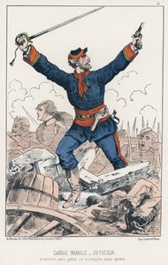 Garde Mobile - Officier（色の彫刻 作： French School