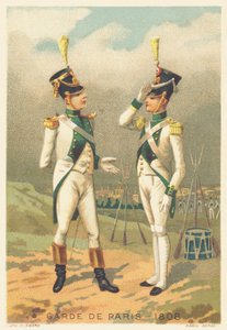 1808年のGardede de Paris（1802年に創設され、1812年に解散した、パリの秩序維持を担当するユニット） 作： French School