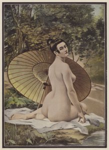 お風呂に入る芸者（カラーリソ） 作： French School