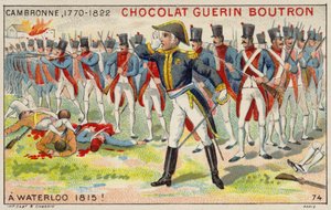 ウォータールーの戦いでのカンブロンヌ将軍 作： French School