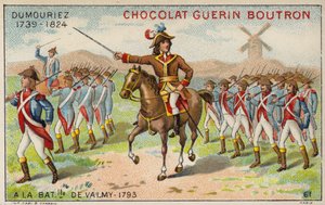 ヴァルミーの戦いでのデュムリエス将軍 作： French School