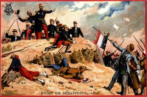 セヴァストポリ攻略時のペリシエル将軍 作： French School