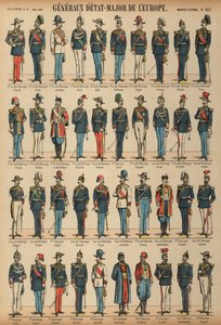 世界各国の軍隊の参謀将校と軍服（彩色彫刻 作： French School