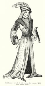 1488年頃のファッションに倣ったジェントルマン（エングレービング 作： French School