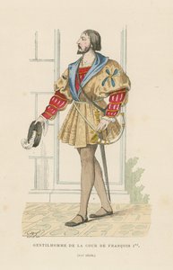 フランスのフランシスコ1世の宮廷の紳士 作： French School