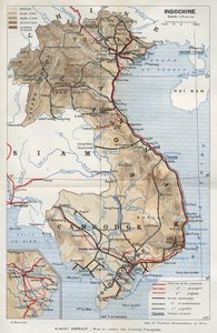 インドシナの地理地図。フランス植民地の価値 "の中で、アルベール・サローは次のように述べている。