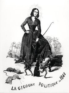 ジョージ・サンド、政治家のコウノトリ（「Le Monde Illustre」より