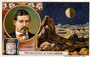 ジョヴァンニ・ヴィルジニオ・スキャパレリ（1835-1910）、イタリアの天文学者、月の風景 - クロモリトグラフィー・リエビッヒ、1900年頃 作： French School