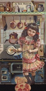 キッチンで料理の女の子 作： French School