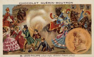ジュゼッペマルコフィエスキがフランスのルイフィリップ王を暗殺しようとした、1835年 作： French School