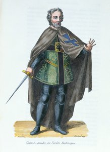 ドイツ騎士団のグランドマスター、ピエールヘリオ（1660-1716）による修道会の歴史と衣装のイラスト、1842年 作： French School