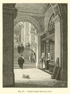 1825年の大きな横階段 作： French School