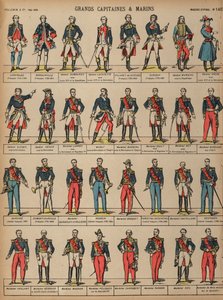 フランスの偉大な軍司令官たち（カラー図版 作： French School