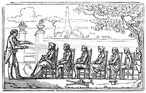 グループ磁気療法、Baron du PotetによるTherapeutique Magnetiqueのイラスト、1863 作： French School