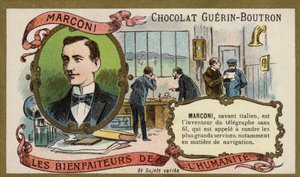 グリエルモ・マルコーニ（イタリアの発明家、ラジオの先駆者）（クロモリト 作： French School