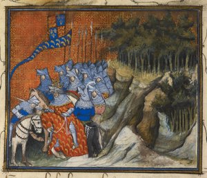 ハーレー 1319 f. 5、リチャード2世の騎士ヘンリー・オブ・モンマス、「リチャード2世の捕獲と死の書」より 作： French School