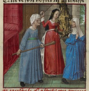 ハーレー 4425 fol.81v ローマン・ド・ラ・ローズ、c.1490-1500 (ベラム) からの Chastete (貞操) と戦う Beaute (美) と Laideur (醜さ) のミニチュア