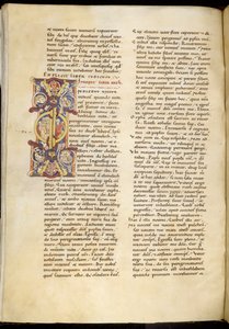 ハーレー 4772 f.120v ルツの書、「モンペリエ聖書」のオープニング ページ (羊皮紙にインクとカラー)