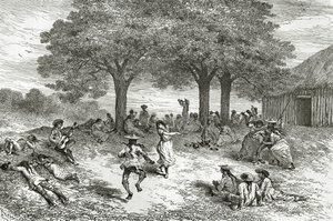 コカの収穫、ペルー、ルトゥールデュモンド誌のイラスト、1877年 作： French School