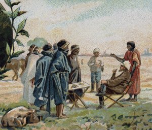 アンリ・デュベリエ（フランスの地理学者・旅行家、1840〜1892年）トゥアレグ・ダズガル（アルジェリア・サハラ砂漠）との会話より 作： French School