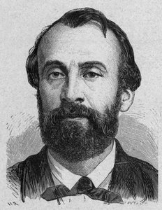 Henri Giffard (1825-1882) inventor francês do aeróstato a vapor, gravura 作： French School