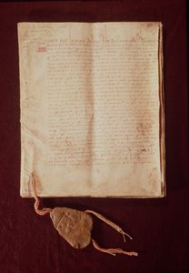 アンリ4世、神の恵み、フランス国王、ナバラ、「ナントの布告」の最初のページ、1598年（166021も参照）（紙にインク） 作： French School