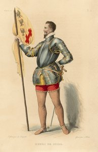 アンリ・ド・ギース（彩色済み彫刻 作： French School