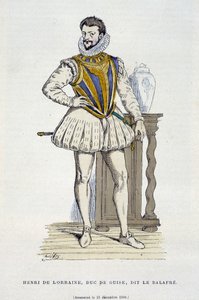 ギーズ公アンリ・ド・ロレーヌ（バラフレと呼ばれる）（1550年～1588年） - オーギュスタン著「世紀を超えたフランスとフランス人」にて 作： French School