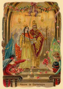 カロリング朝帝国の創始者であるシャルルマーニュの歴史（c 742-814） 作： French School