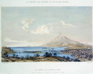 フランス植民地の歴史：1843年8月2日の地震前のグアドループ（アンティル諸島）のポワント・ア・ピートル（Pointe a Pitre）の全体像