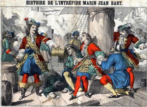 勇敢な船乗りジャン・バートの歴史 ジャン・バート（1650 - 1702）、フランスの私掠船。19世紀末からのエピナル・イメージング。