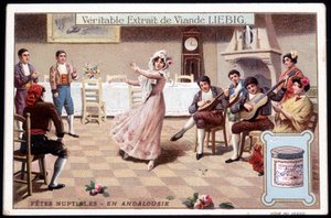 アンダルシアでの新婚生活 - chromo.リービッヒ、V.1895 作： French School