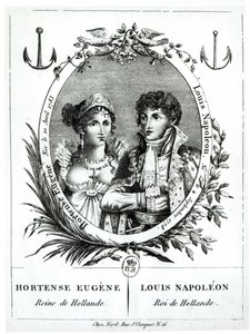 Hortense de Beauharnais（1783-1837）とLouis-Napoleon Bonaparte（1778-1846） 作： French School