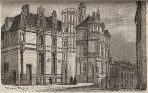 アンジェのホテル・ダンジュー - ヴィクトル・デュルイ（1811-1894）の「フランス史」に掲載された彫刻 - 1882年 作： French School