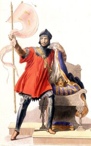 ユーグ・カペとその旗 - メネシェ編「Le Plutarque francais」にて 作： French School
