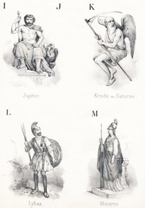 ; IJ K L M: Jupiter, Krodo, Lybas, Minerva 作： French School