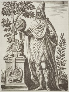 19世紀後半のマジックの歴史に掲載されたジャンジャックボワサール1605によるDivinationewetマジックからのティアナのアポロニウスの理想的な肖像画