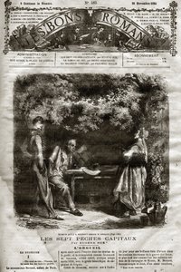 1864年11月29日の「The Bons Romans」に掲載されたEugene Sueの小説「The Seven Capitals」の挿絵。 作： French School