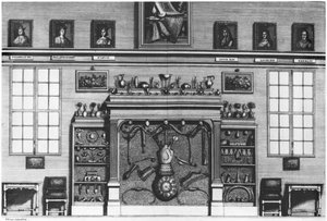 ペレクロードデュモリネット牧師（1620-87）1692によるビブリオテークサントジュヌヴィエーヴのキャビネットのイラスト 作： French School