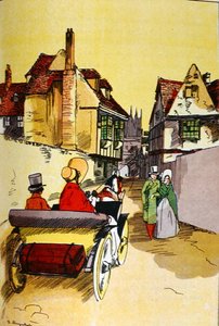 チャールズ・ディケンズ(1812-70)の「David Copperfield」の挿絵(カラーリトグラフ) 作： French School